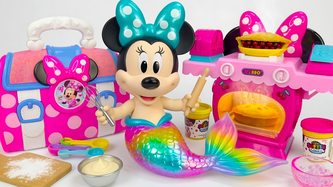 Minnie Mouse 2026🎀 Set Unboxing rainbow mermaid kitchen y colorful ice cream ASMR
