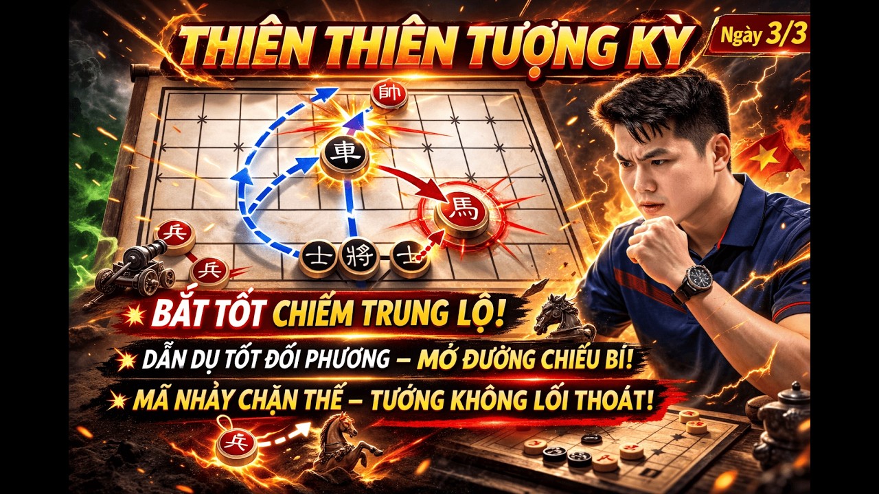 mã nhảy hết quân tại đường chiếu bí tướng không còn lối thoát đẳng cấp Lại Lý Huynh