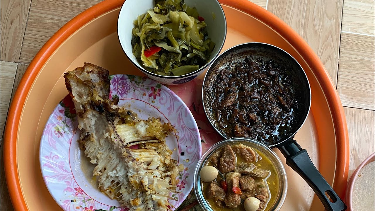 Bữa cơm hôm nay tuy đồ ăn củ nhưng đầy tình yêu thương của ông bà cô chu đã ủm hồ video nên cũng th 