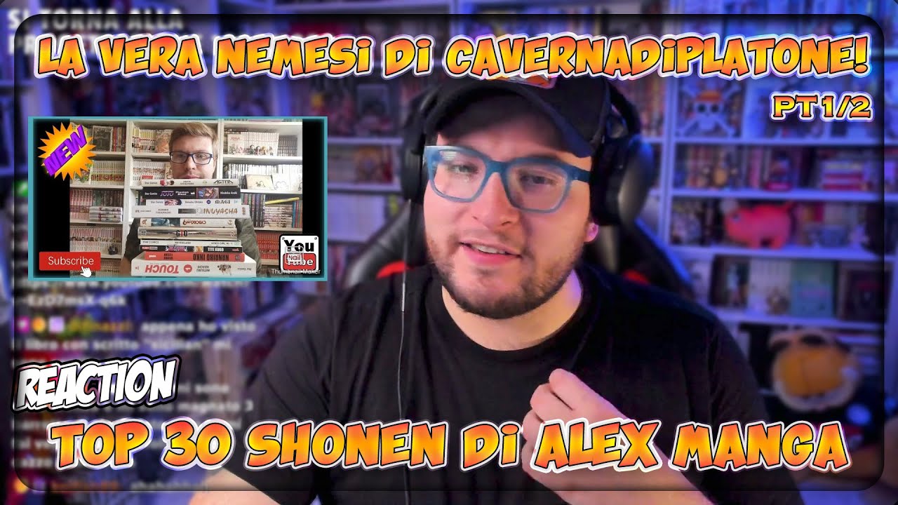 La vera Nemesi di cavernadiplatone!!! Reaction Top 30 Manga Shonen di Alex Manga