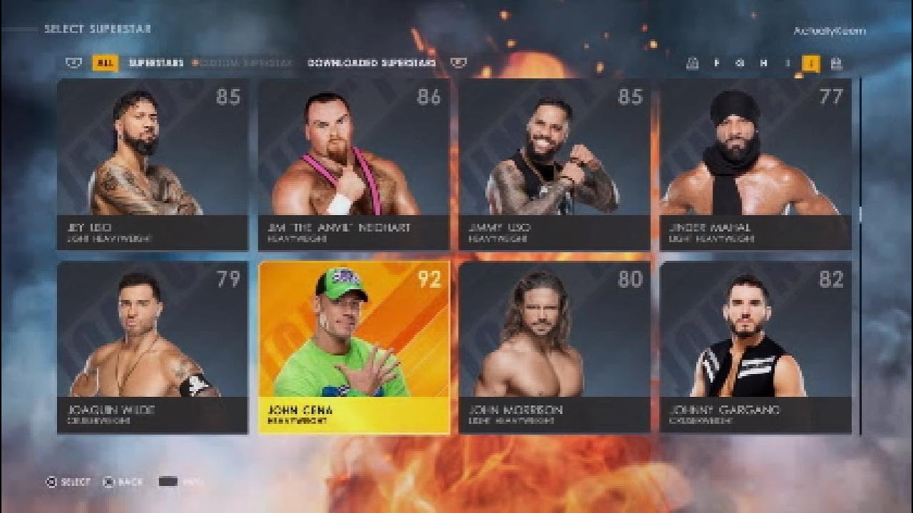 WWE 2K22 John Cena Signatures & Finishers Moveset