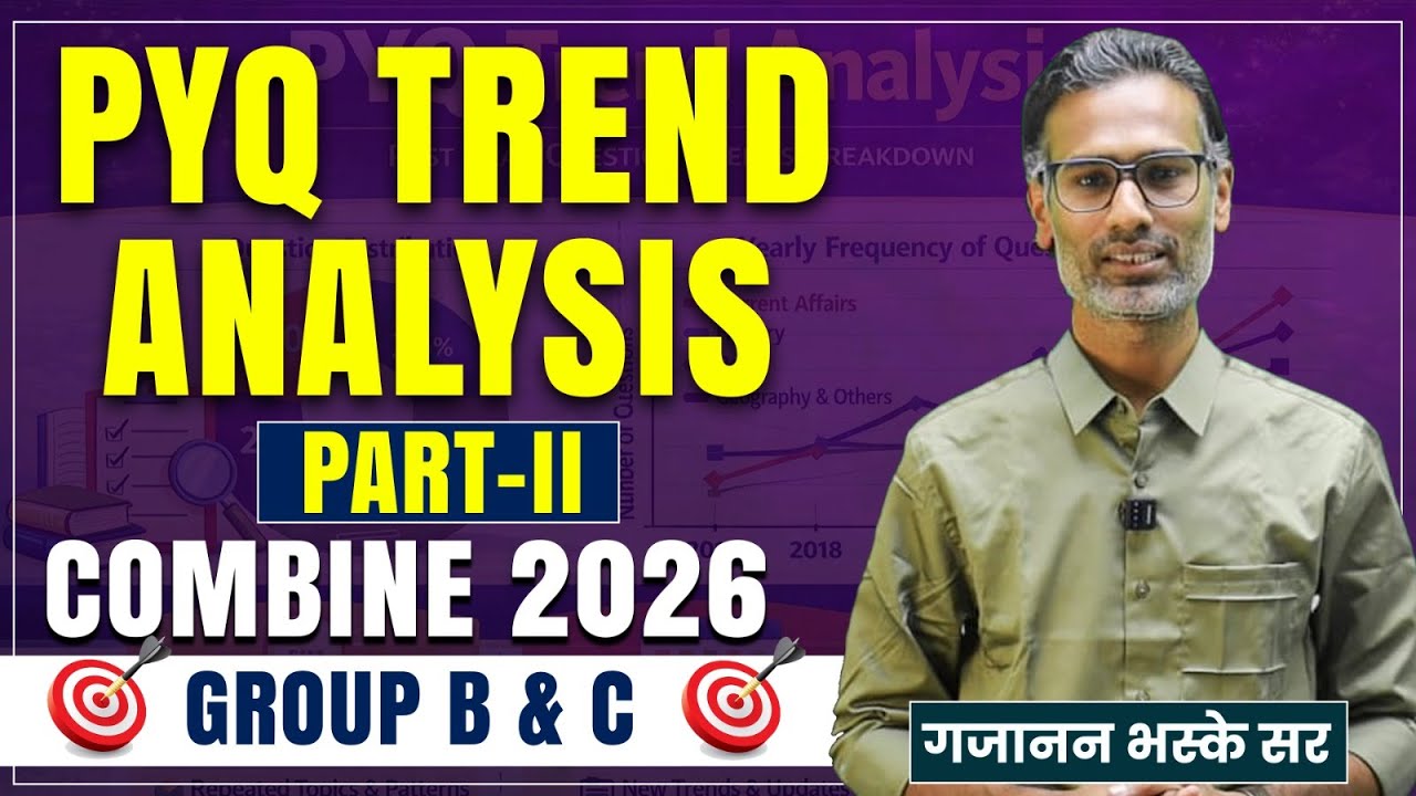 Economics - PYQ Trend Analysis | Part 2 | COMBINE 2026 | Group B & C | By Gajanan Bhaske