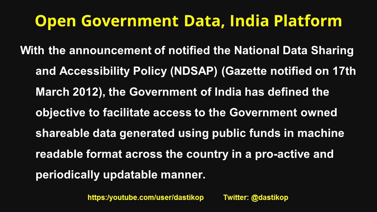 Open Government Data (OGD) Platform, India