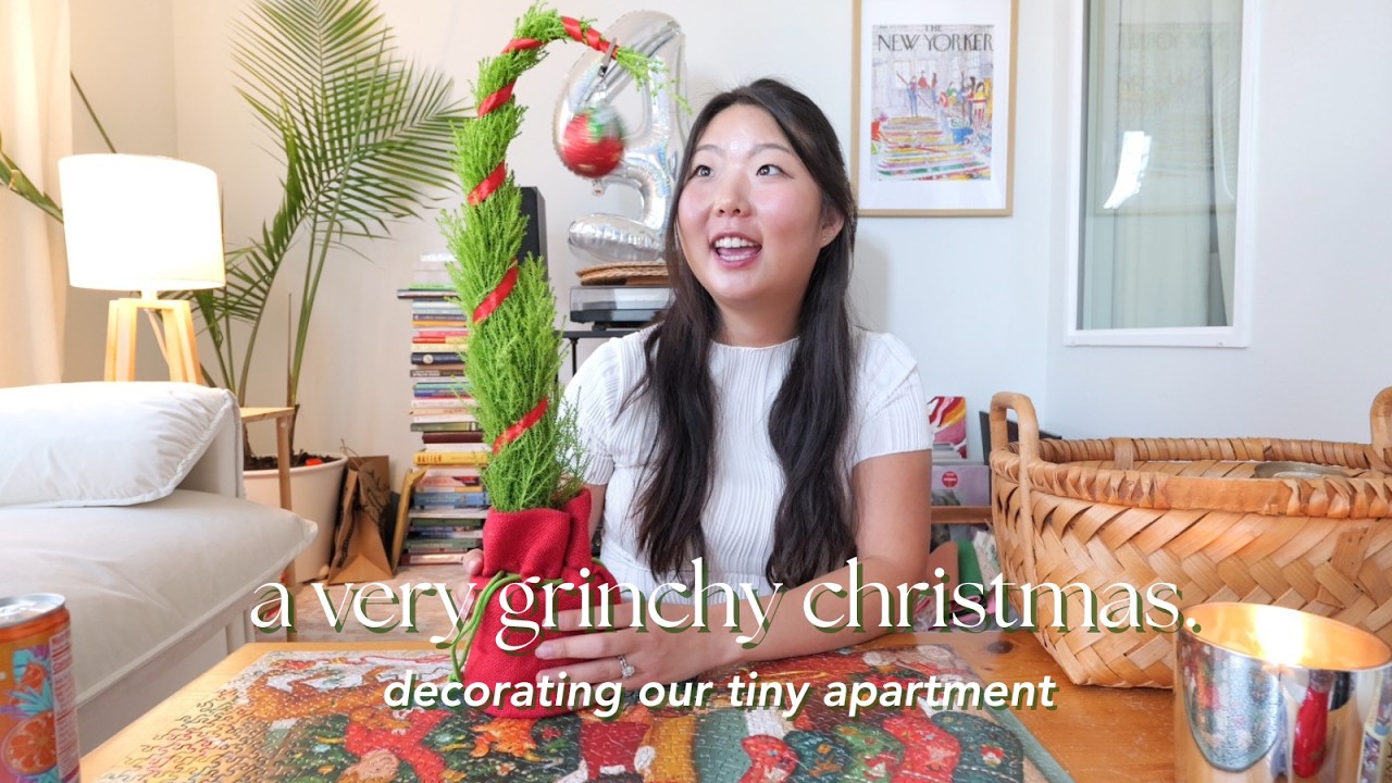 Decorating for Christmas in our teeny tiny Utah apartment!