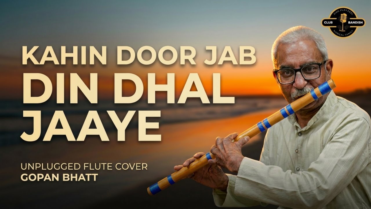Kahin Door Jab Din Dhal Jaye | Anand (1971) | Unplugged | Flute Instrumental Cover | Gopan Bhatt