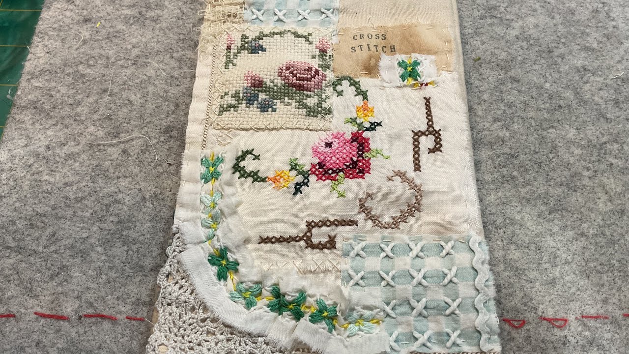 Часть 10 #roxysjournalofstitchery vol9 fabric tales book 2 #fabricjournal #slowstitch