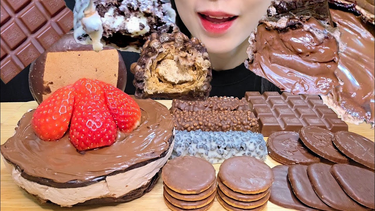ASMR  CHOCOLATE MUKBANG)초코과자,초코 케이크 ,초콜렛 파티 먹방🎉🎉🍫🍫🍫