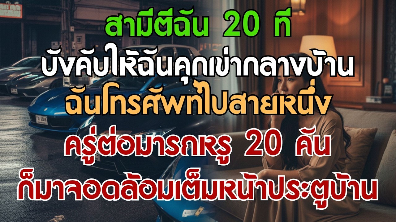 สามีตีฉัน 20 ที บังคับให้คุกเข่ากลางบ้าน ฉันโทรสายเดียว ครู่ต่อมามีรถมา 20 คัน