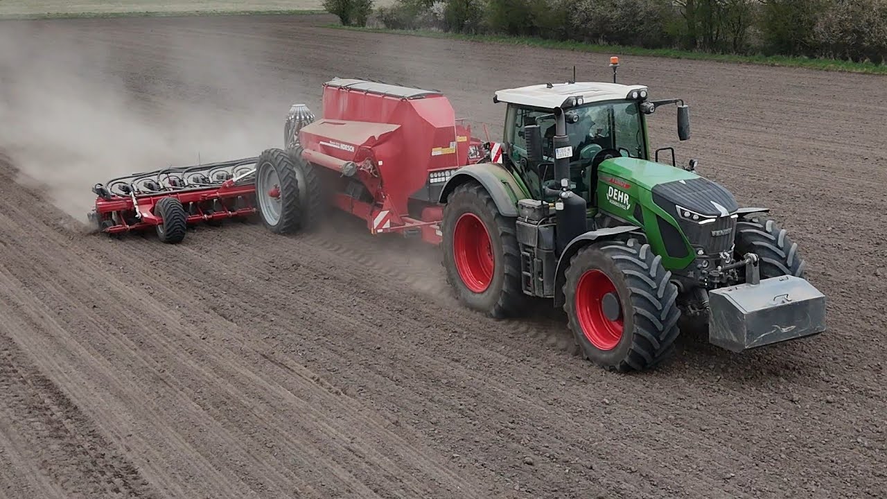 FENDT 942 mit einer HORSCH Maestro 18 SX am Sonnenblumen legen / Dehr Agrarservice / 4K