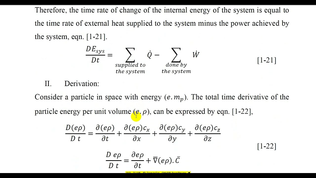 angular momentum and energy equations