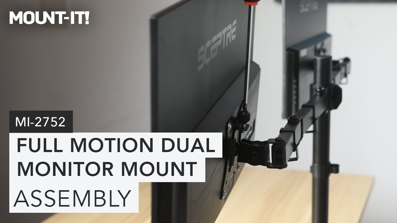 Full Motion Dual Monitor Mount | MI-2752 (Assembly)