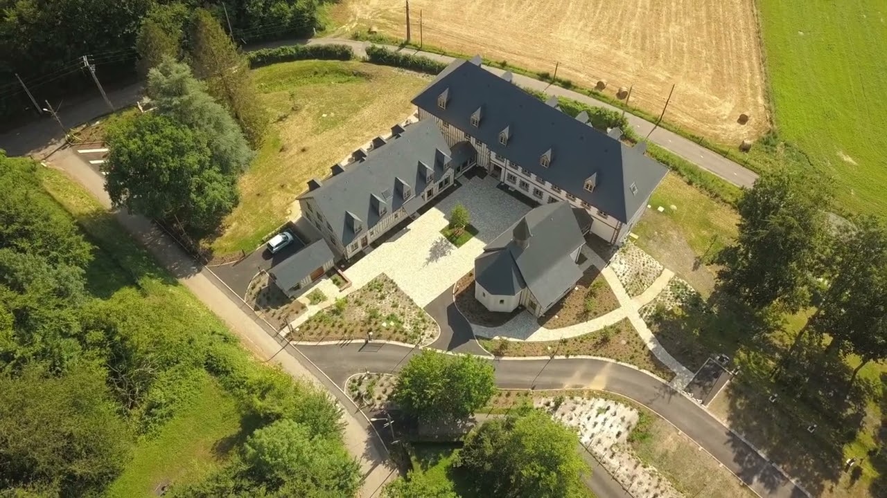 L'Abbaye Saint-Wandrille vue du ciel