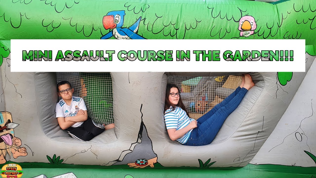 Assault Course Bouncy Castle in the Garden!