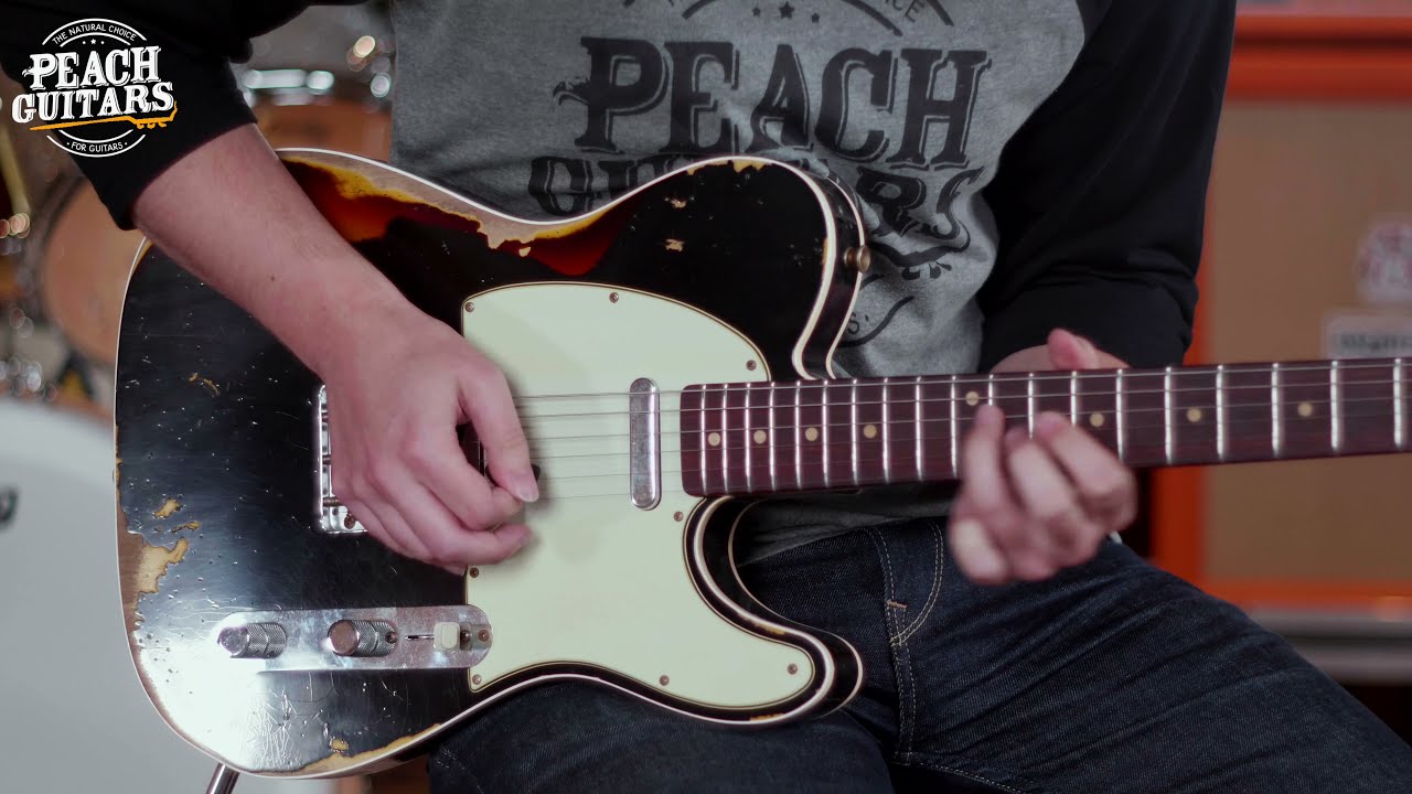 Fender Custom Shop '60 Tele Custom Heavy Relic Black over Chocolate 3TSB