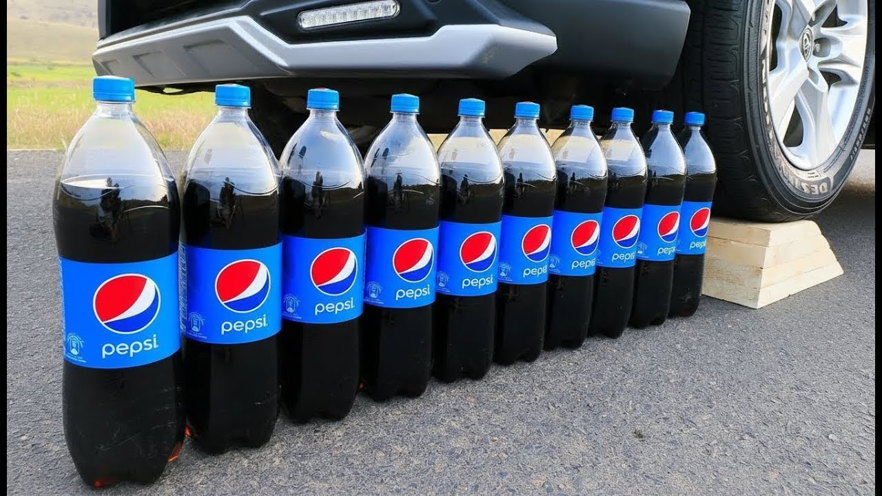 Car vs Pepsi & Coca-Cola Balls! Crushing Crunchy and Soft Things – Super Satisfying