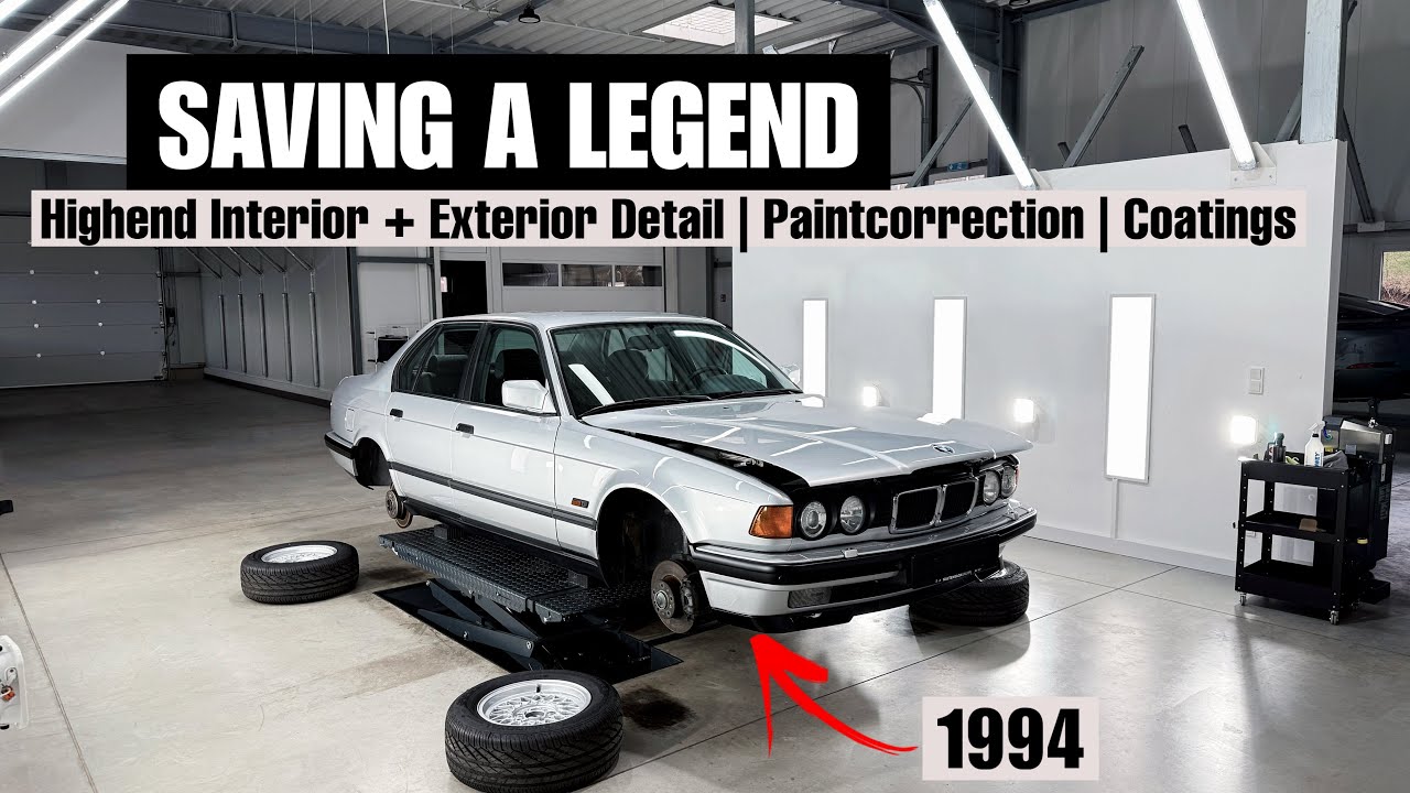 BMW E32 | HIGHEND DETAILING after 33 years | PS Car Garage