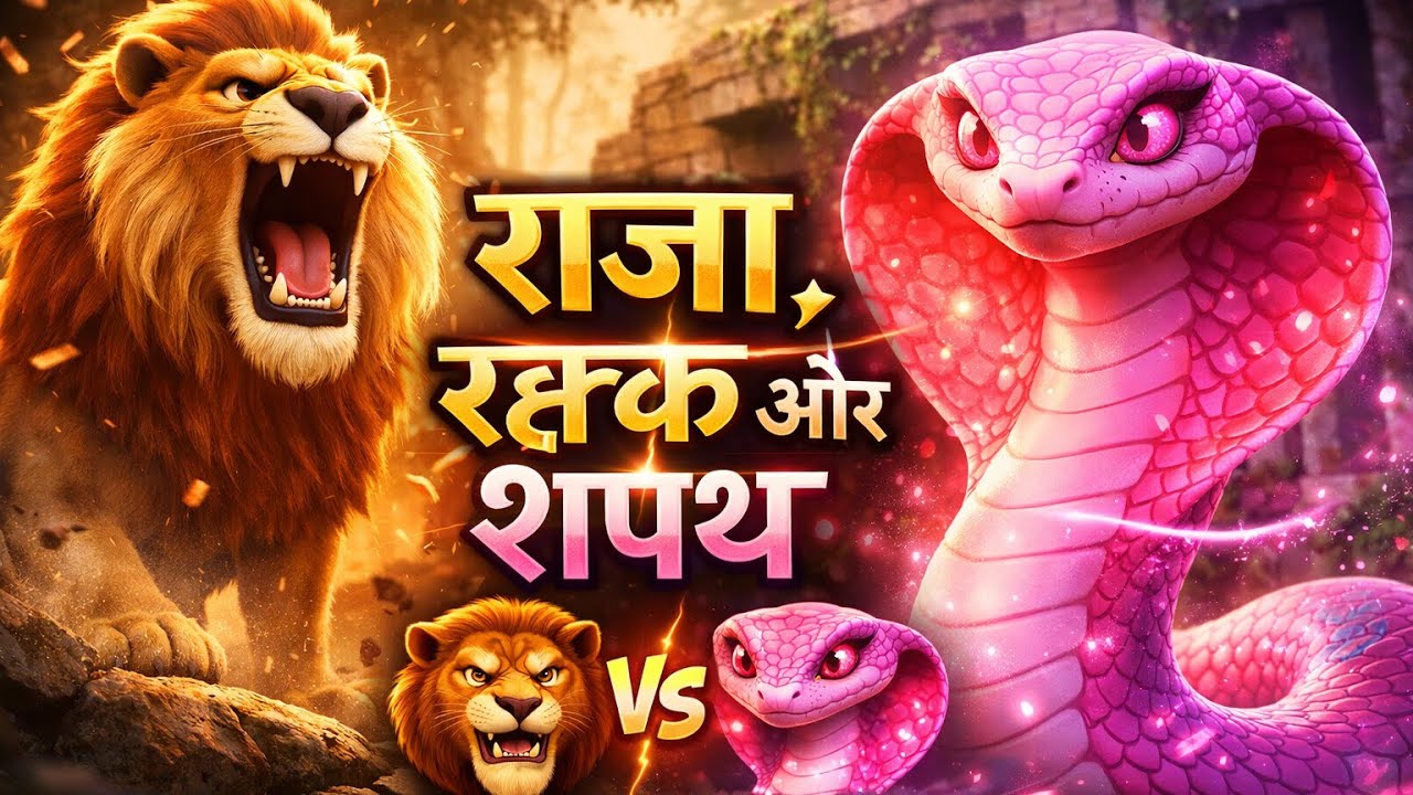 The Lion vs Pink Nagin | Power, Wisdom & Destiny 🦁🐍 | Daxa AI Hub 