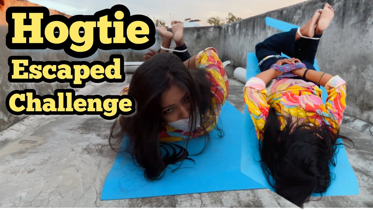 Hogtie escape challenge on roof | social awareness act | Gag talk challenge on girl @Hanshvidiaries 