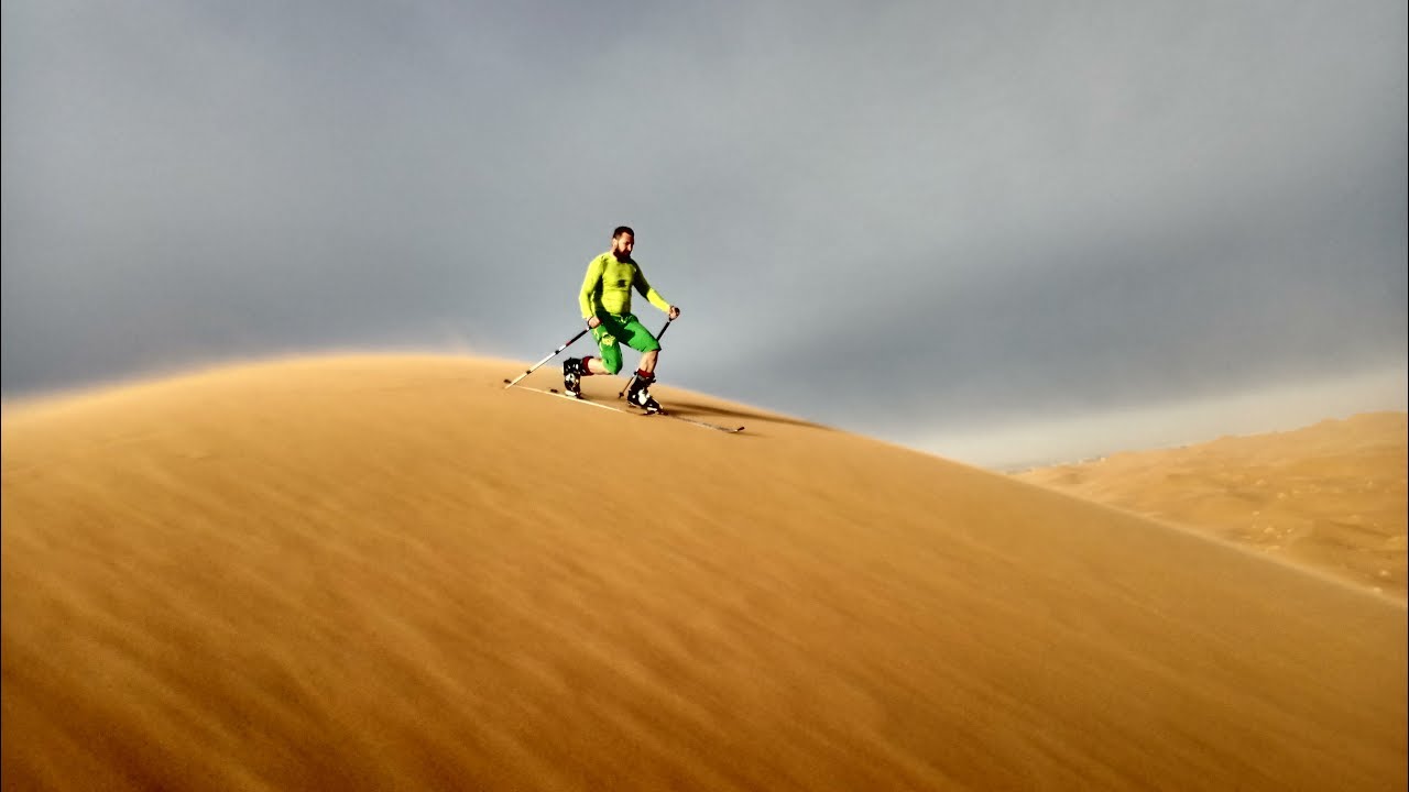 Morocco Sand Telemark Skiing – Freeheel on Dunes.