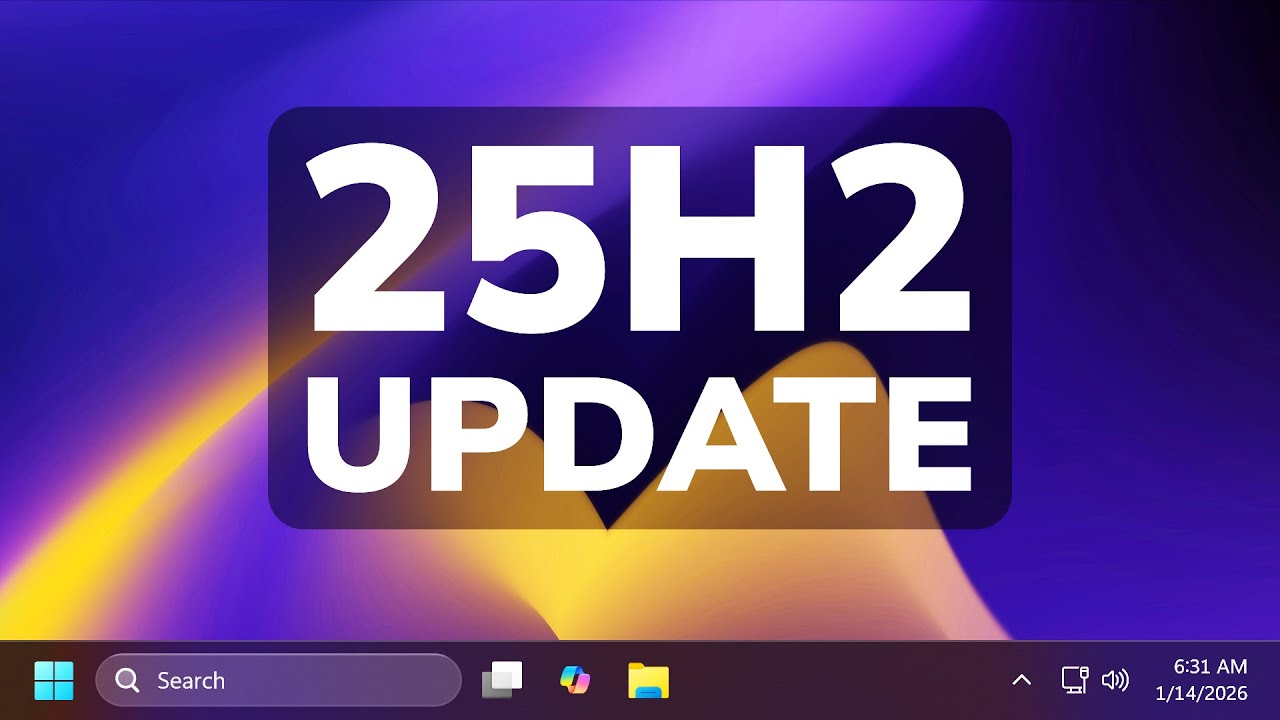 Новое обновление Windows 11 25H2 от января 2026 года &mdash; новые функции в основном выпуске (KB5074109)