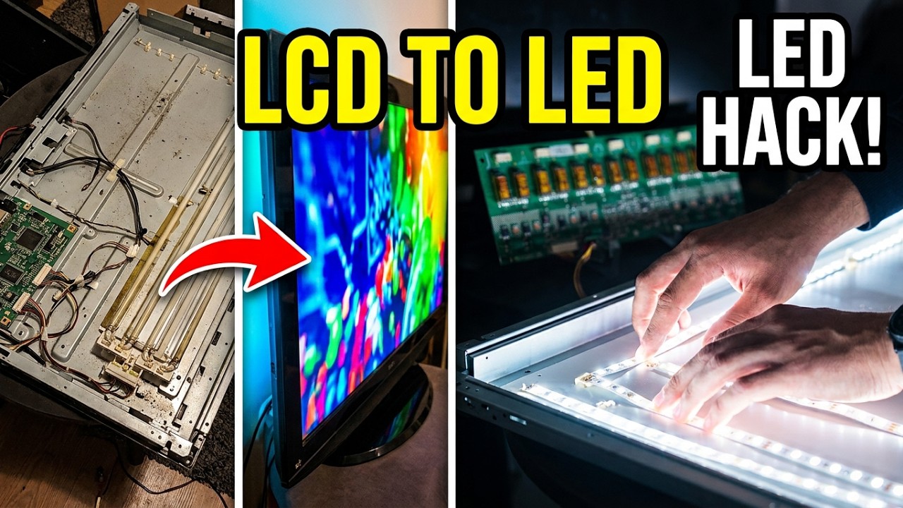 Eski Lcd tv'yi Led Tv ye çevirdim! / LcdtoLed for old tv! #lcdtoled