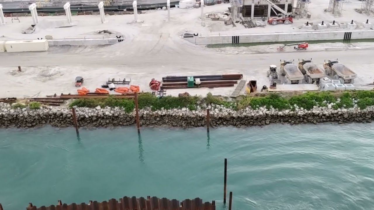 MSC new Miami terminal construction as viewed from MSC Seascape Dec 19, 2022
