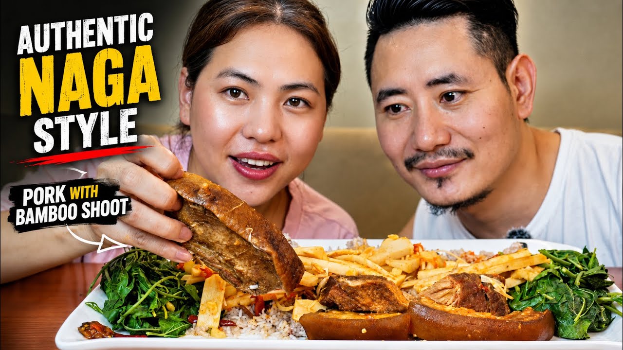 AUTHENTIC NAGA PORK WITH BAMBOO SHOOT 🇮🇳 | Traditional Naga Pork Recipe | Nagaland Cuisine