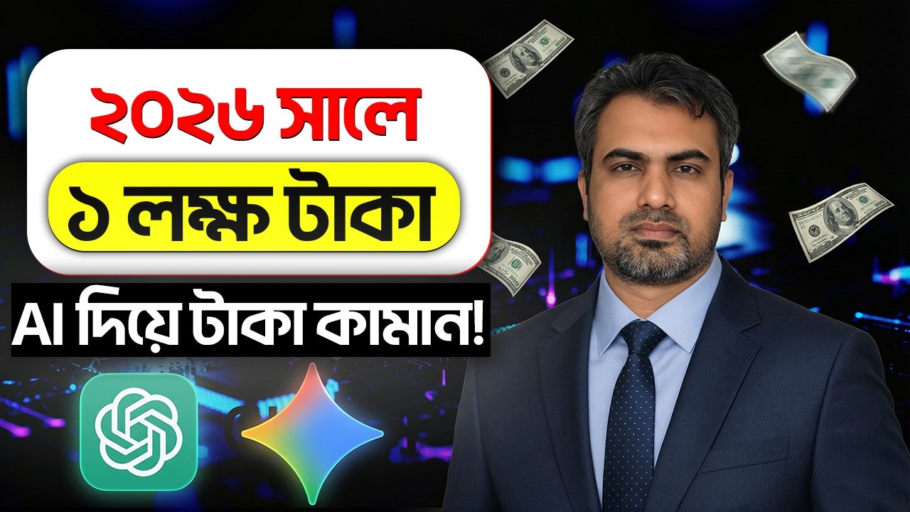 ২০২৬ সালে মাসে ১ লক্ষ টাকা আয়ের ৫টি উপায়!(AI দিয়ে!) 🚀