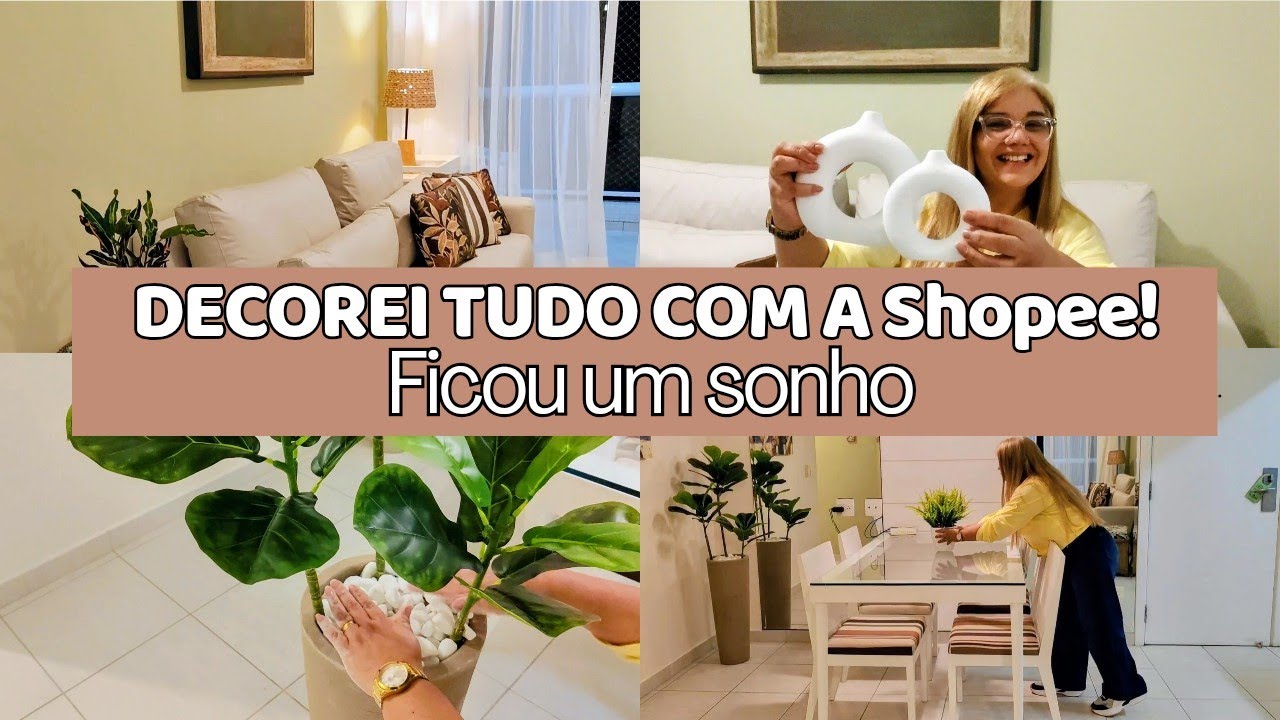 TRANSFORMEI UM APÊ COM ACHADINHOS DA Shopee 😍 | Decoração linda e barata!