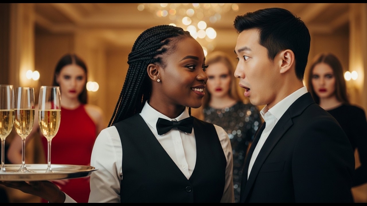 Korean Mafia Boss Walked Past Beautiful Models But Froze When A black Waitress smiled at him