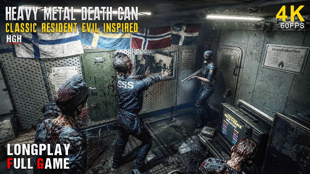 HEAVY METAL DEATH CAN | Classic Resident Evil Inspired FULL GAME Walkthrough 4K 60FPS No Commentary