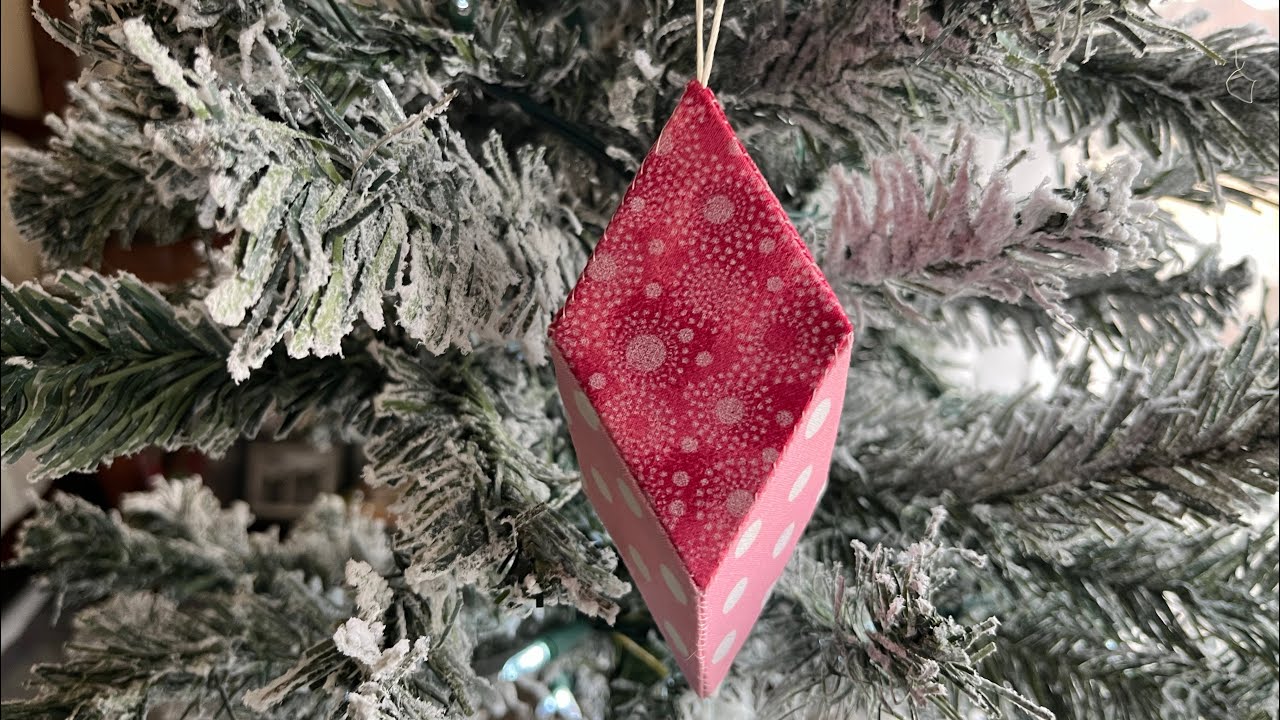 Christmas Ornament using 6 Diamonds and English Paper Piecing