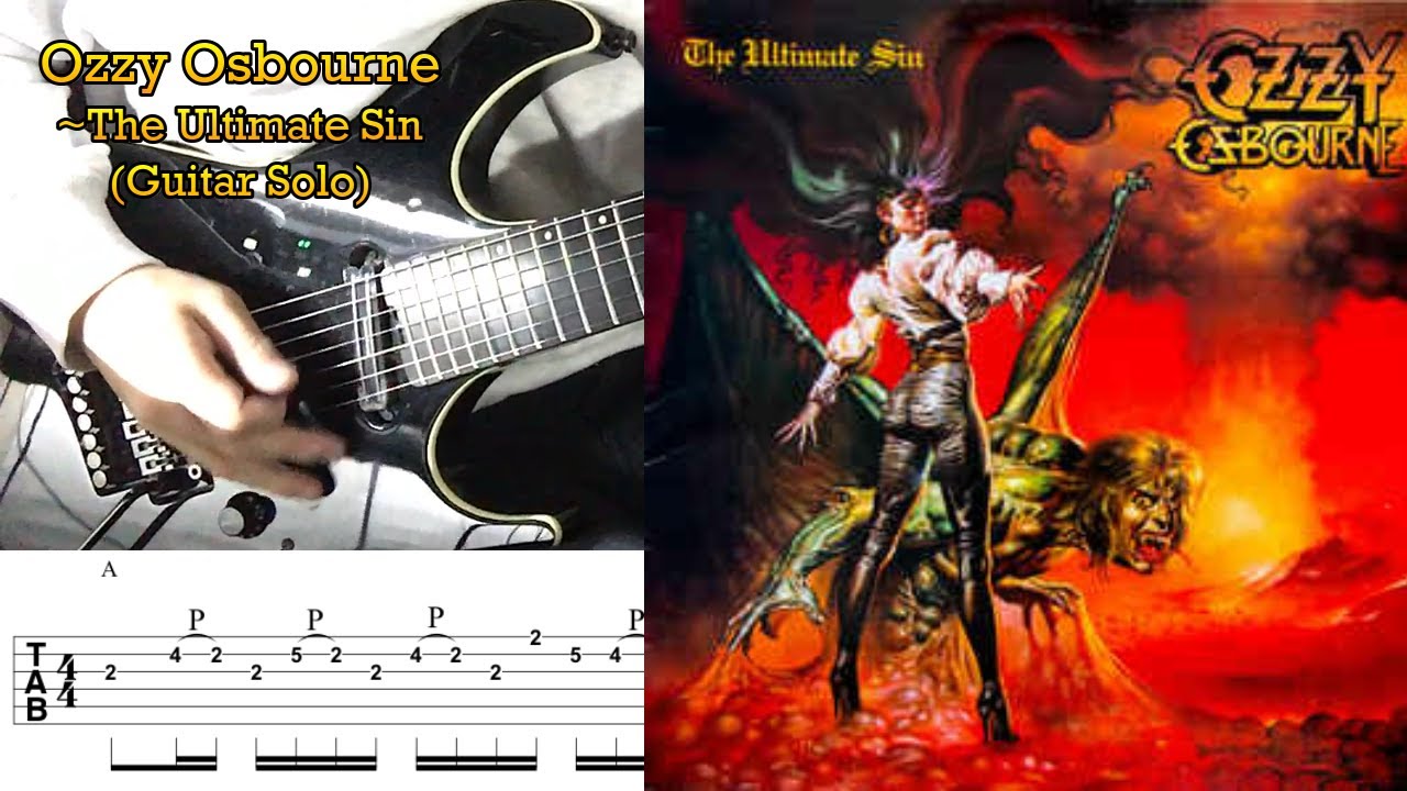 OZZY OSBOURNE - The Ultimate Sin - Guitar Solo (Covered by Kosuke) with TAB