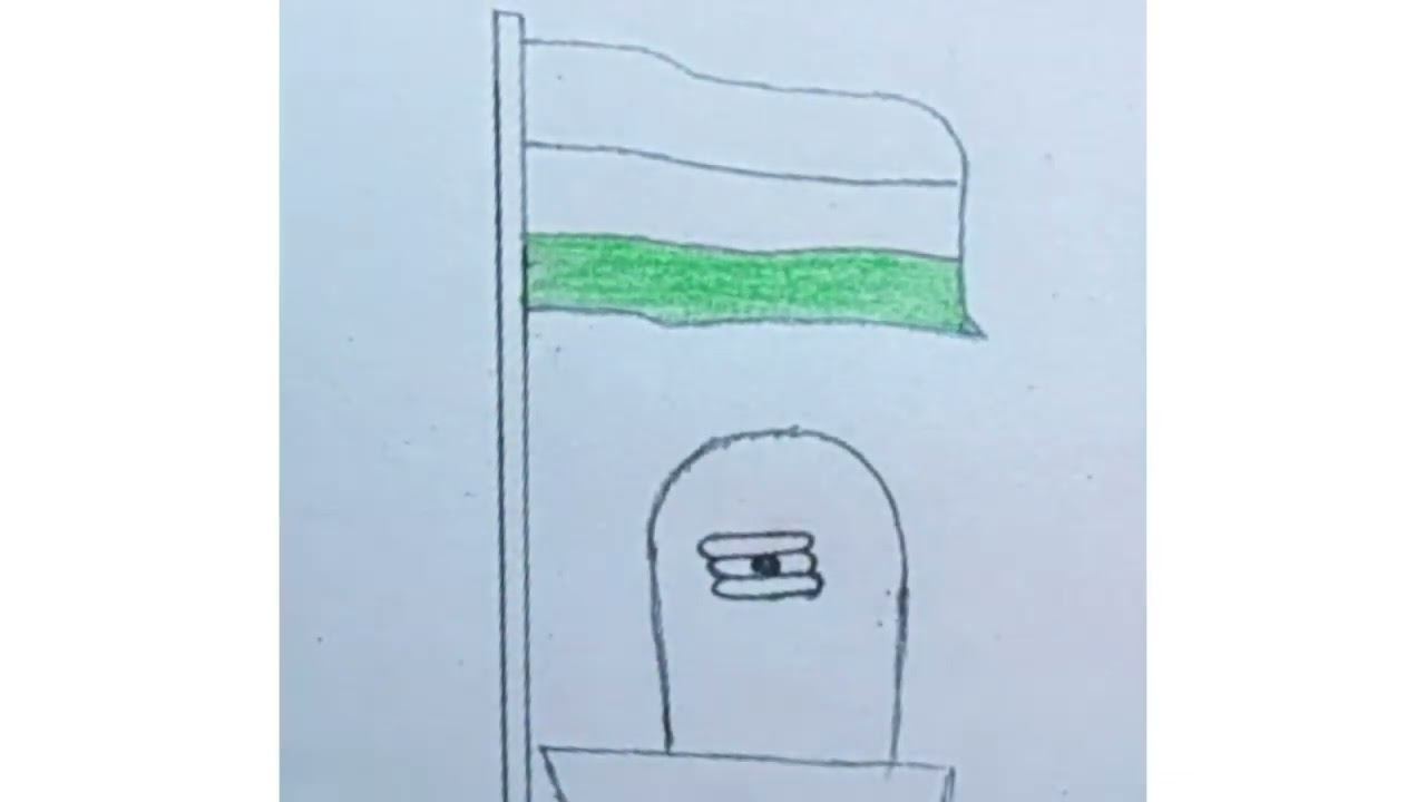 Tiranga drawing 🇮🇳//Shivling Drawing//Indian Tiranga Drawing with shivling Drawing Easy #drawing 