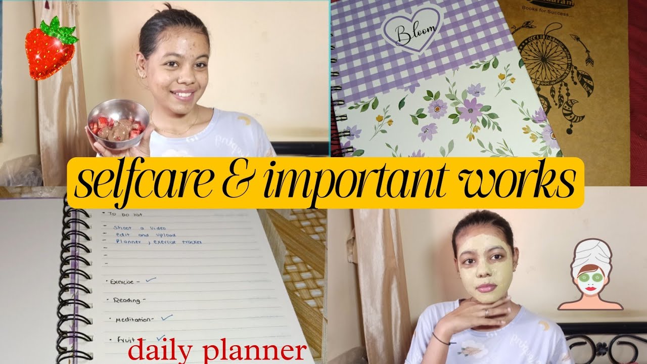 V vlog : Selfcare & important works || diy daily planner & exercise tracker #vlog