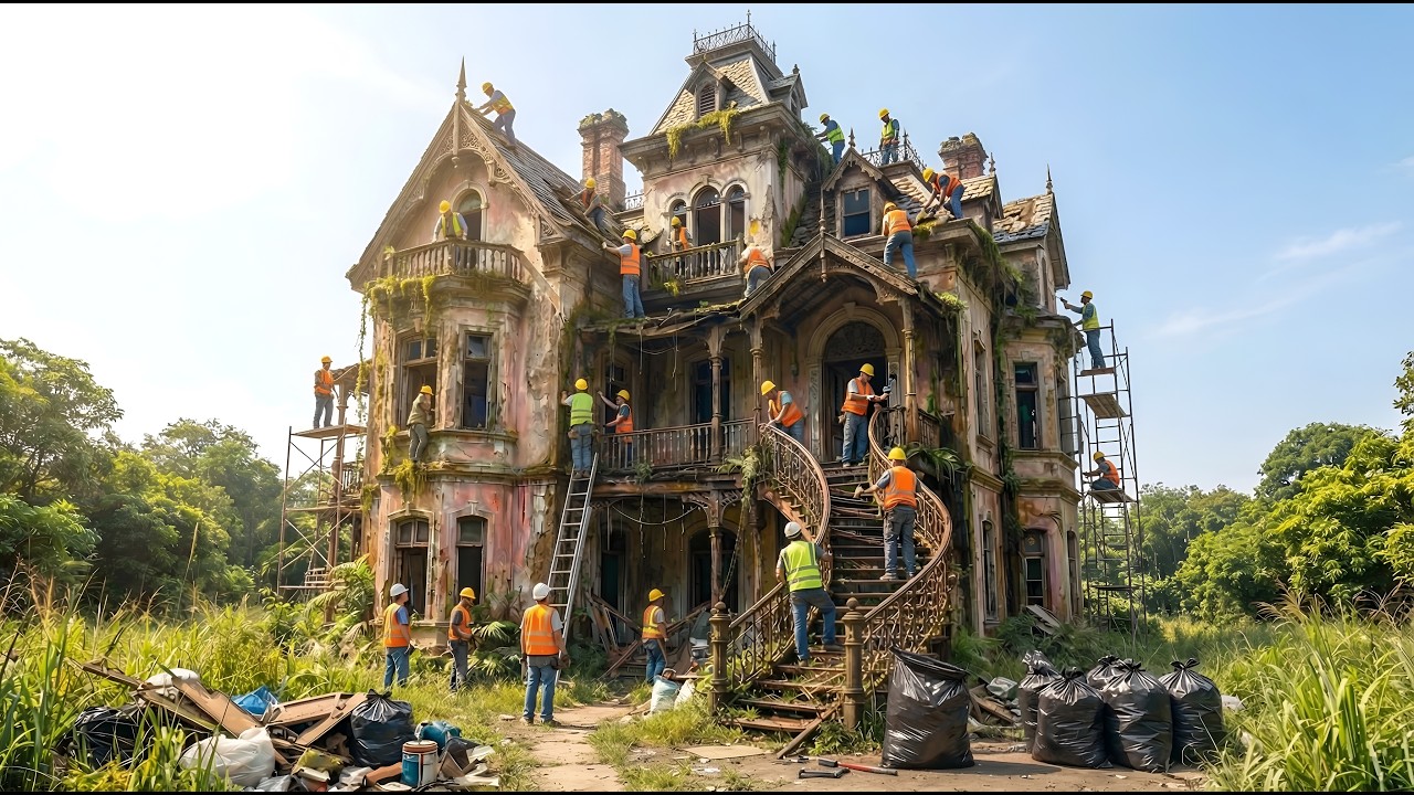 Abandoned Pink Mansion Restored Into a Luxury Dream Home - Amazing Transformation