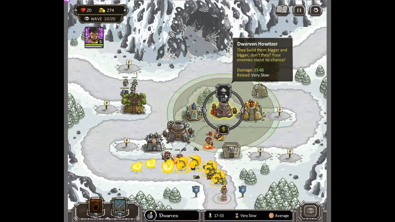 Kingdom Rush   Campaign   Level 13   Sarelgazs Lair