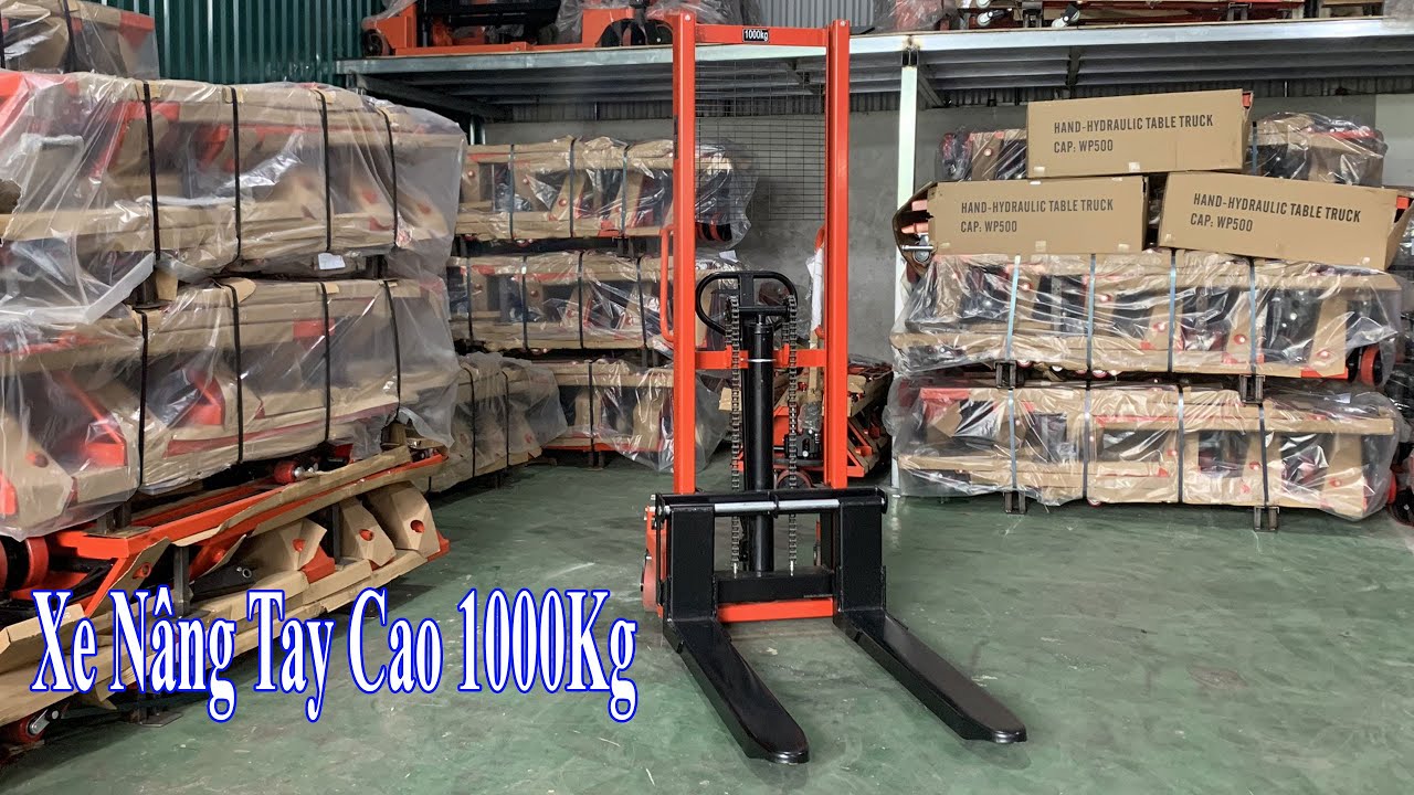 Xe Nâng Tay Cao 1 Tấn Cao 1m6 Có Phanh Giá Rẻ | 0776 306 999