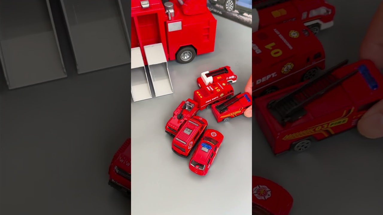 ASMR Satisfying &ndash; YIMI Fire Truck Toy Car Unboxing  #zincars #unboxing #truck