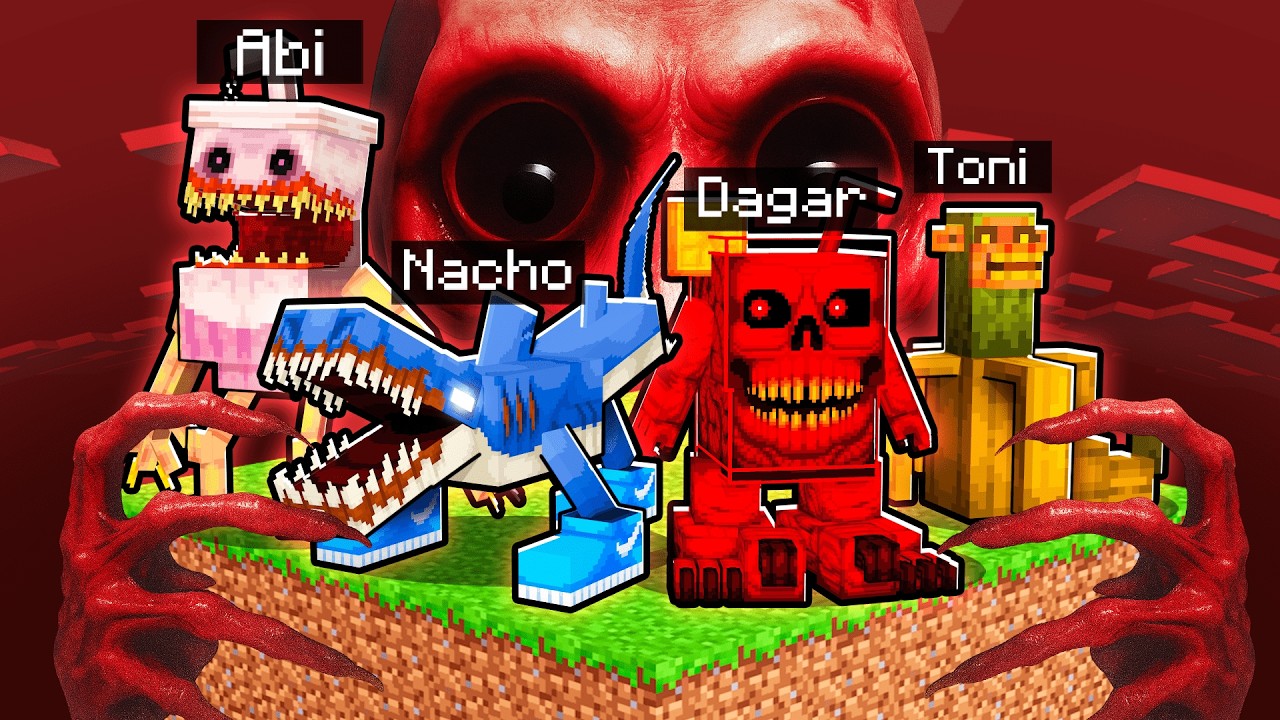 Sobreviví como BRAINROT TERRORÍFICO en un Chunk de Terror en Minecraft!