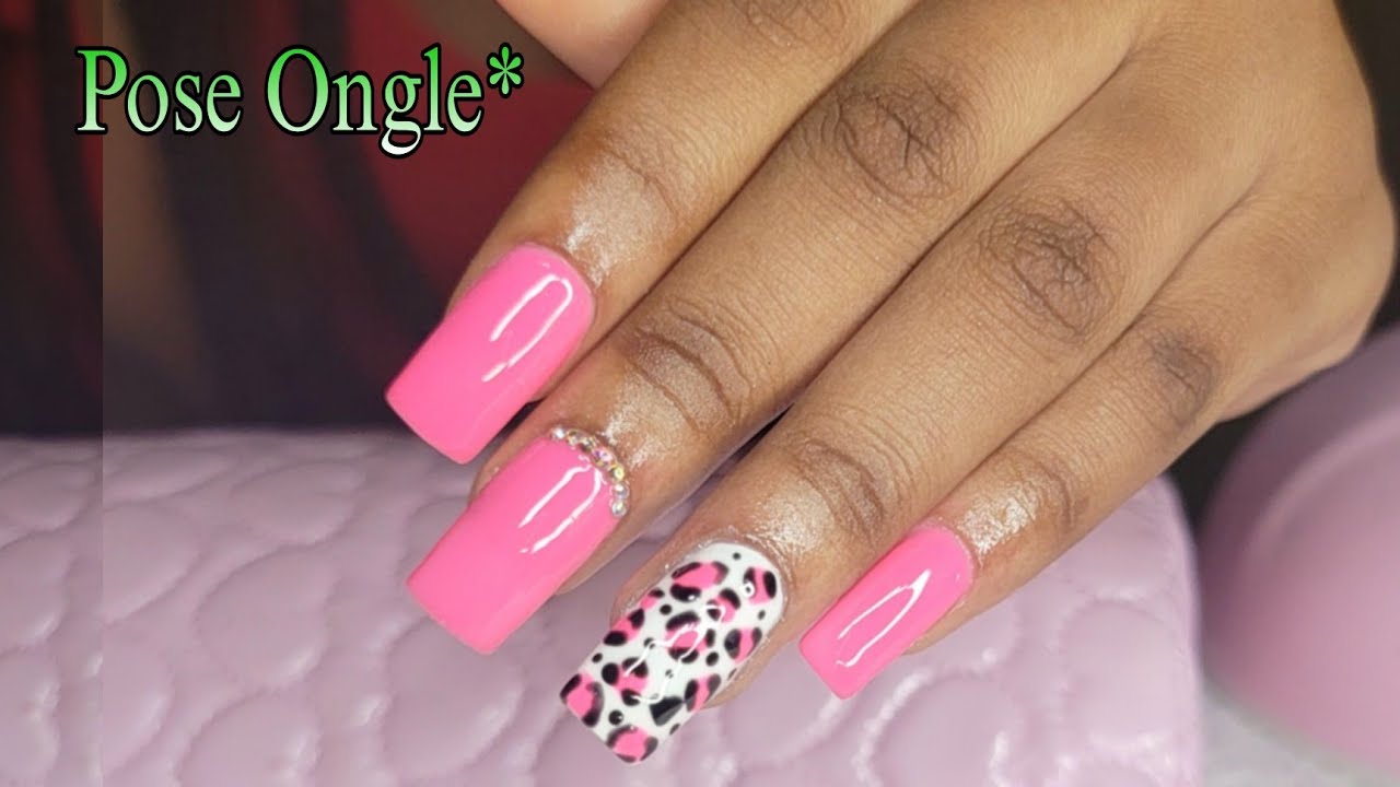 Vin aprann fè Poz byen fasil/ pose ongle + effet Leopard