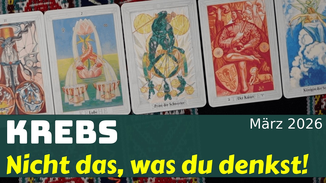 Krebs⭐️Diese Verbindung ist nicht das, was du denkst im M&auml;rz 2026 - Tarot