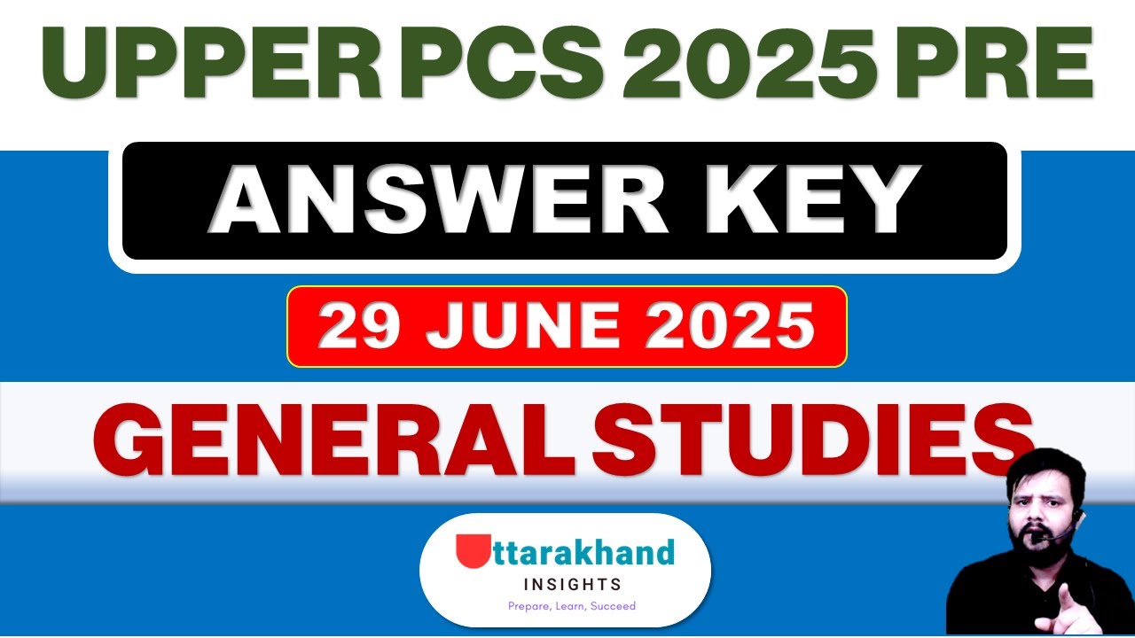 GS PAPER | 29 JUNE | PCS | ANSWER | KEY | SOLUTION | UKPSC | UPPER | LOWER | UTTARAKHAND | UKSSSC