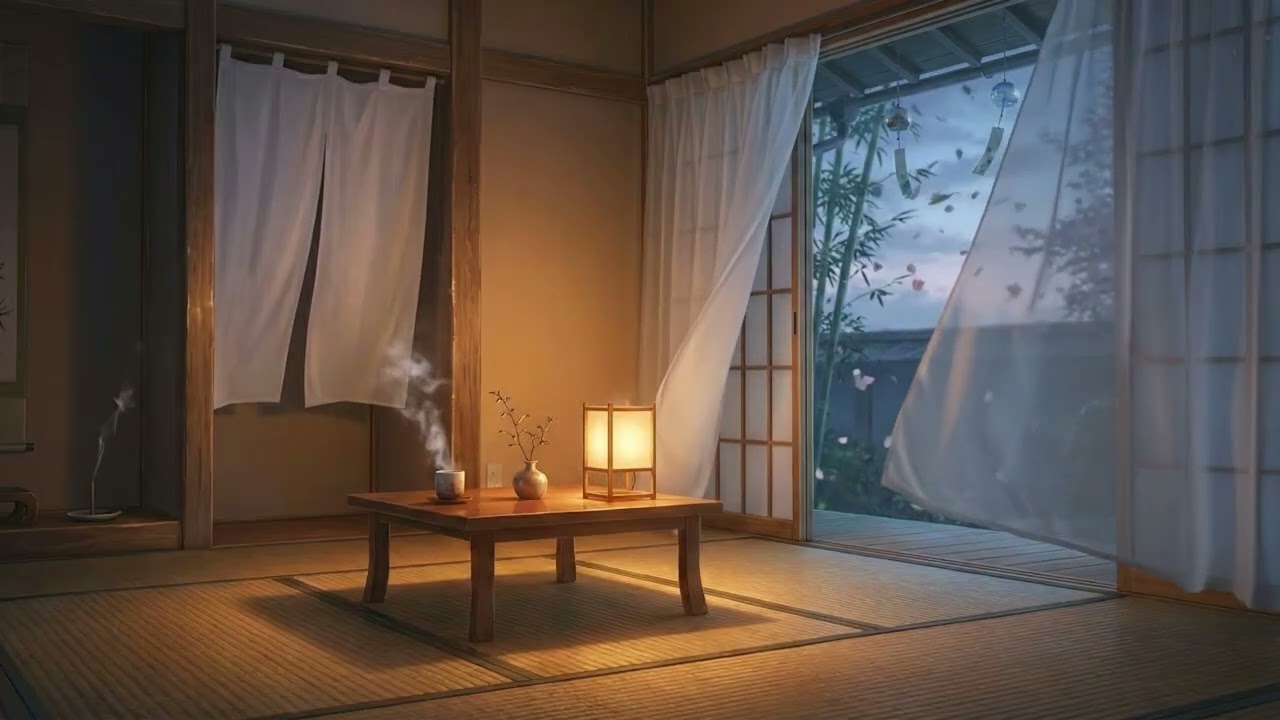 Soft Wind Ambience 🍃 Minimal Lo-Fi for Deep Focus | Tatami Room