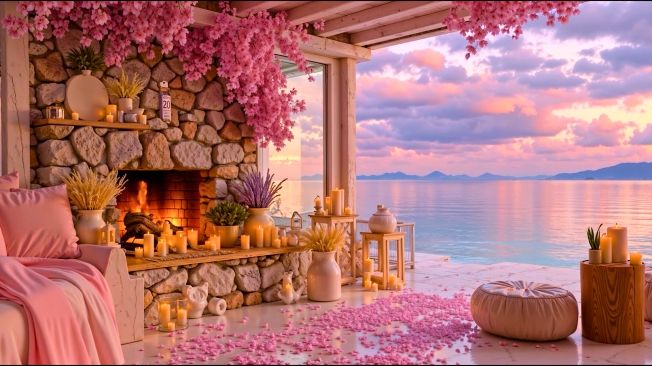 Valentine Sunset at a Tropical Bossa Nova Lounge 💕 Romantic Beach Cafe Jazz & Love Story Vibes