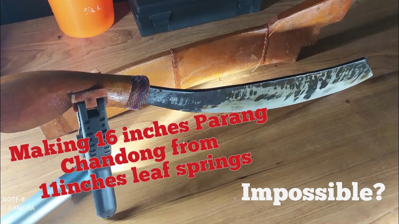 Making 16 inches Parang Chandong from leaf spring