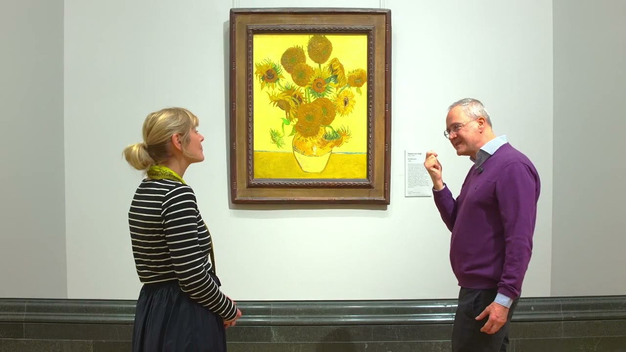 Vincent Van Gogh's 'Sunflowers' at the National Gallery in London.