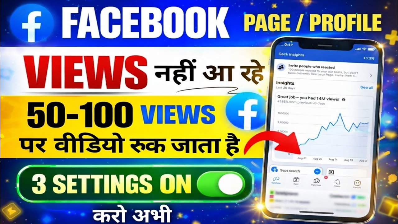 Facebook Views Problem | Facebook Par Views Kaise Badhaye | 50-100 views Problem in fb