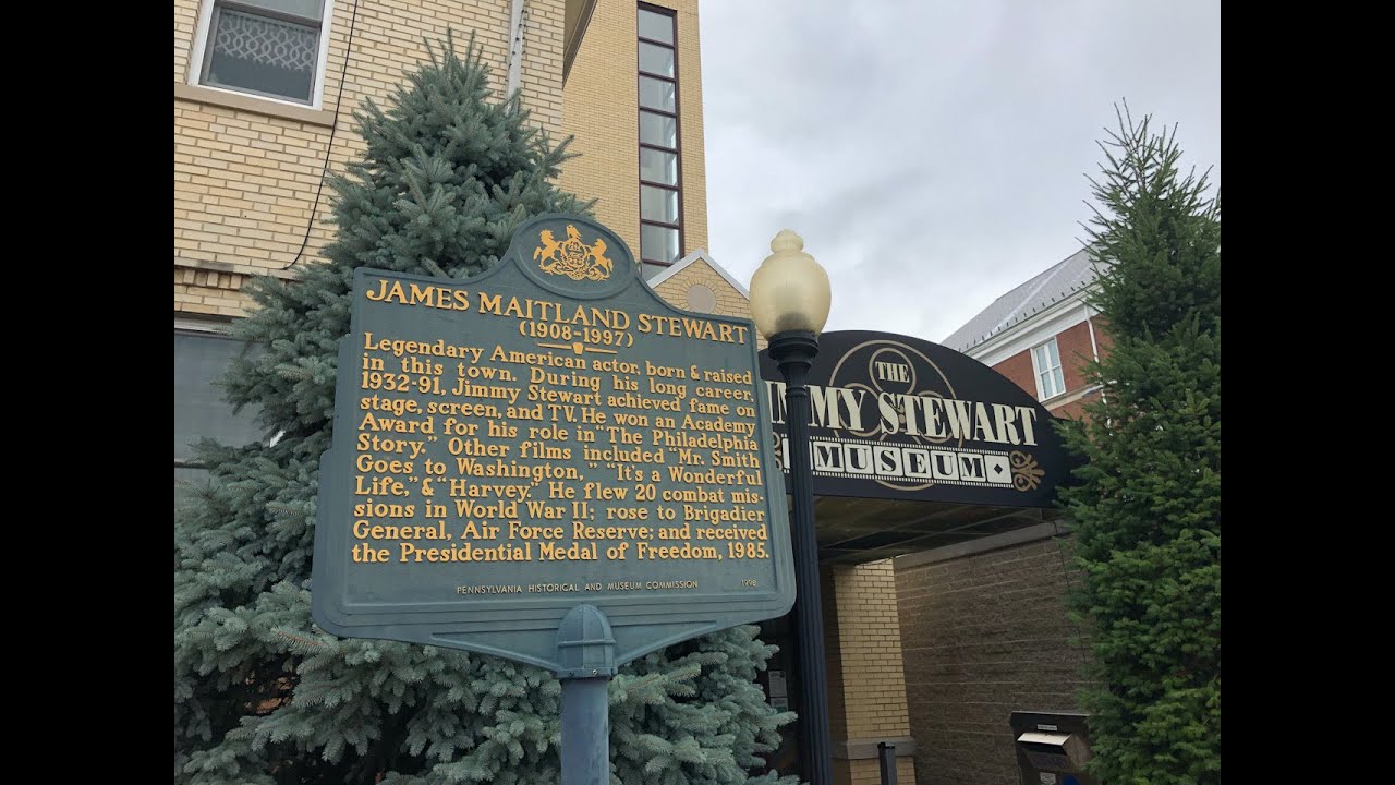 See Jimmy Stewart Museum in Indiana, Pennsylvania, a beloved movie star of “It’s a Wonderful Life.”