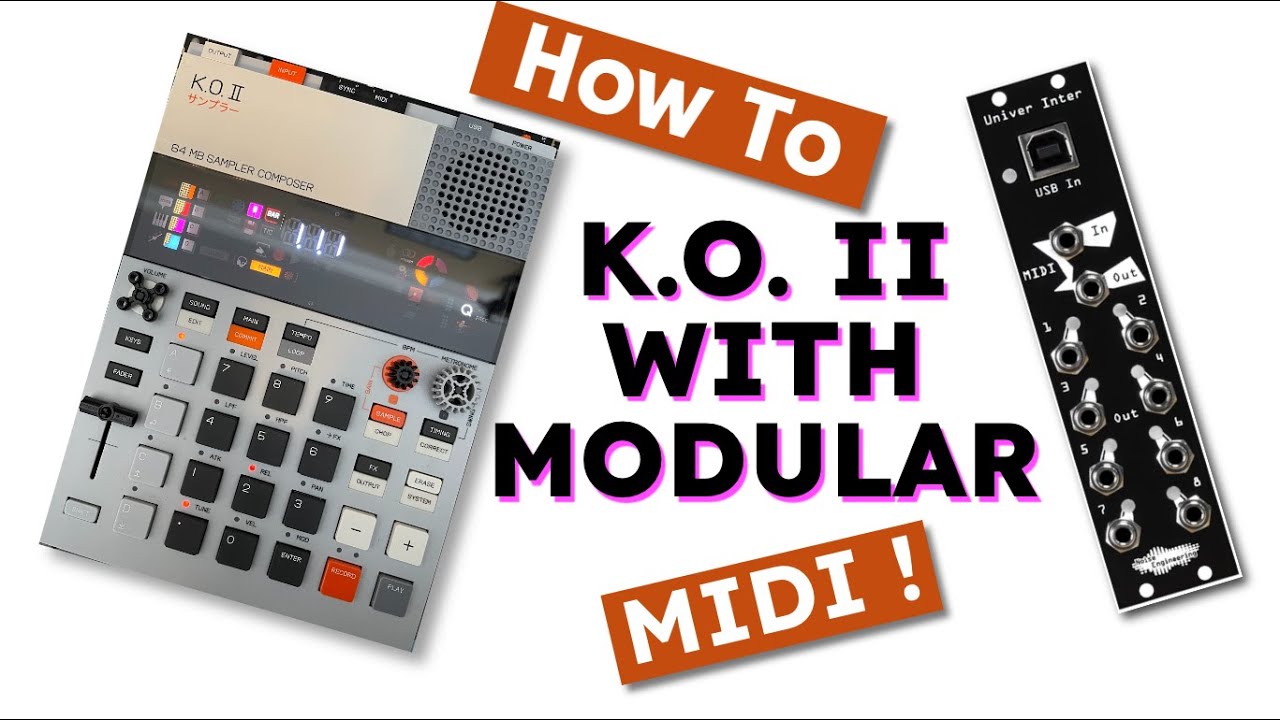 MIDI на Teenage Engineering KO II EP-133 с Eurorack Modular: Noise Engineering Univer Inter
